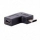 C-típusú USB-C típusú hím-mikro-USB 2.0 5-pólusú dugaszoló adapter 90 fokos szög F3A1