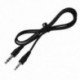 1X (2,5 mm-es hím - 3,5 mm-es hím fekete audio adapter kábel 55cm F3R2)