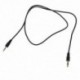 1X (2,5 mm-es hím - 3,5 mm-es hím fekete audio adapter kábel 55cm F3R2)