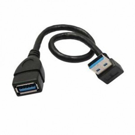 USB 3.0 derékszögű, 270 fokos hosszabbító kábel, dugaszos csatlakozódugó, Y7M8