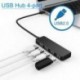 fekete - 1X (ultravékony USB Hub 4-portos USB 2.0 Hub R3U2)