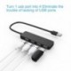 fekete - 1X (ultravékony USB Hub 4-portos USB 2.0 Hub R3U2)