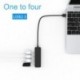 fekete - 1X (ultravékony USB Hub 4-portos USB 2.0 Hub R3U2)