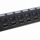 USB4 port 2 osztó HUB kapcsolóval 4 lyukú független kapcsoló HUB USB2.0 h D2V7