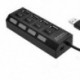 USB4 port 2 osztó HUB kapcsolóval 4 lyukú független kapcsoló HUB USB2.0 h D2V7