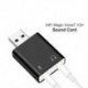7.1-csatornás alumínium ötvözetű USB hangkártya számítógép - Külső hangkártya Usb7 C4N2