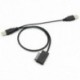 Vékony SATA kábel, USB 2.0 - 7   6 külső tápellátás a laptop SATA adapterhez, Conve X0V7