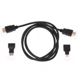 3 az 1-ben nagy sebességű HDMI – HDMI kábel   Micro HDMI adapter   Mini HDMI adata Q3B0