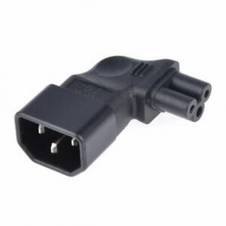 IEC 320 C14 – C5 90 fokos bal szögű tápegység-átalakító, hím / nő G9G7