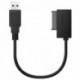 2X (USB 2.0 - Mini Sata II 7   6 13Pin adapter átalakító kábel laptop / CD / J8W7 laptophoz)