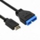 2X (USB 3.1 előlapi fejléc - USB 3.0 20Pin fejléc-hosszabbító kábel az A Z4N8-hoz