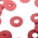 1X (200 db 3x8x0,7 mm szigetelt szálas szigetelő alátétek, távtartók, piros Y3A3)