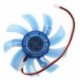 75 mm-es 12 VDC-es kék műanyag VGA videokártya hűtőventilátor hűtővel az R1Q3 számítógéphez