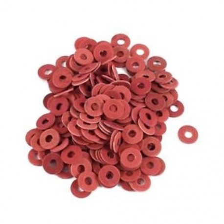 200 db 3X8X0,7 mm szigetelt, szálas szigetelő alátétek, távtartók, piros D2U2 R8V2