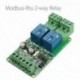 Modbus-rtu kétirányú relé modul 2. kimeneti bemeneti csatorna kapcsoló TTL / RS485 com R2M3