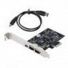 Firewire kártya, PCIe Firewire 800 adapter Windows 10-hez, alacsony profilú V3K2 melltartóval