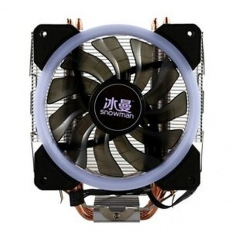 2X (SNOWMAN LED CPU Cooler Master 5 közvetlen érintkezős hőcsövek fagyasztják be a Tower S1C2 tornyot