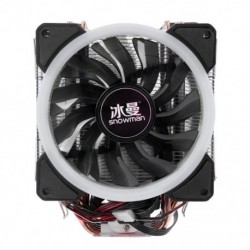 6X (SNOWMAN 4PIN CPU hűtő 6 hőcsővel rendelkező RGB LED kettős ventilátorok, 12 cm-es J2K5 ventilátor hűtéssel
