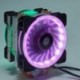 6X (SNOWMAN 4PIN CPU hűtő 6 hőcsővel rendelkező RGB LED kettős ventilátorok, 12 cm-es J2K5 ventilátor hűtéssel