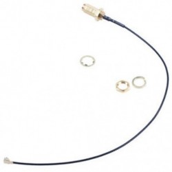 1X (15 cm U.FL / IPX - RP-SMA női antenna pigtail jumper kábel arany C9Y8)