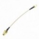 2X (SMA aljzat SMA hím F / M antenna csatlakozókábel adapter fekete   arany X2G7)