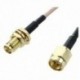 2X (SMA aljzat SMA hím F / M antenna csatlakozókábel adapter fekete   arany X2G7)