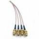 4x RF U.FL IPEX / IPX Mini PCI - RP-SMA női Pigtail antenna Wi-Fi koaxiális K0T7