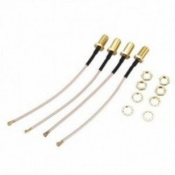 2X (4 db RF U.FL (IPEX / IPX) Mini PCI csomag az RP-SMA női pigtail antennához Wi E3C1