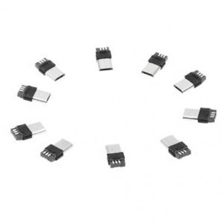 10 db A-típusú micro USB típusú 5-pólusú csatlakozók csatlakozója, U3J5