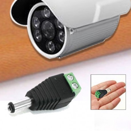 1X (2,1 x 5,5 mm-es egyenáramú dugaszoló dugasz csatlakozó CCTV kamera R5H9)