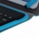 6X (Bluetooth QWERTY billentyűzet tok, iPad 2/3/4 divatos kék PU O2U4)