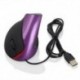 Ergonómikus kialakítású függőleges optikai egér USB egér csuklófájdalom gyógyító lila D2A0