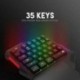 Fantech K512 Rgb háttérvilágítás 35Keys One-Hand Ergonomic Gaming USB vezetékes Mech H0M0