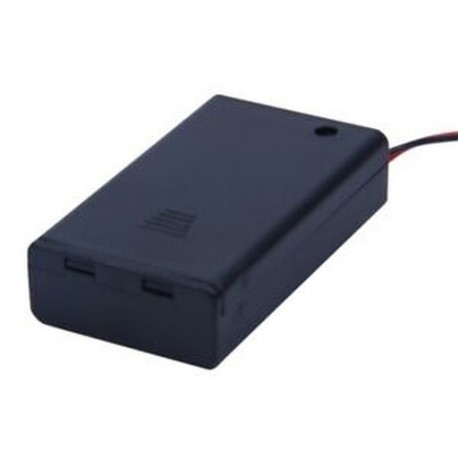 1X (két vezetékes be- / kikapcsoló kapcsoló fekete 3 x 1,5 V-os AAA elemtartó tok w co A8N3