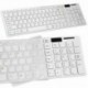 2X (Vezeték nélküli vékony fehér billentyűzet   Vezeték nélküli optikai egérkészlet PC-re és E4K2 laptopra)