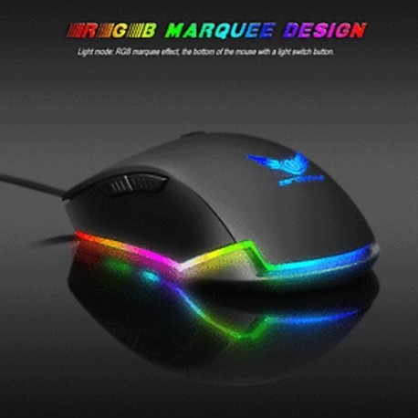 6X (ZERODATE 6 gombos egér USB vezetékes optikai RGB Professional Macro Pr G8U1)