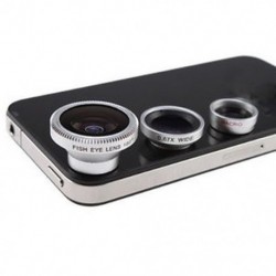 3x fényképezőgép-objektívkészlet iPhone 4 4S iPad halak szemlencséhez széles látószöggel   mikrolencsével BT