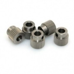 Extruder csiga 36 fogazott, 5 mm rozsdamentes acél hajtómű 1,75 mm és J7S7 típusokhoz