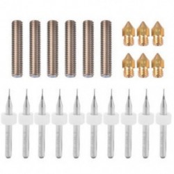 3D nyomtatótartozékok 6x 0,4 mm-es fúvóka 6x 1,75 mm-es filament Hotend fúvóka Cle B7I2