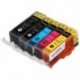 2X (Xuanmo 5 db-os tintapatron Pgi-525Bk Cli-526Bk-hoz Mg5250 Mg6150 CMY Pr S6W9