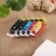2X (Xuanmo 5 db-os tintapatron Pgi-525Bk Cli-526Bk-hoz Mg5250 Mg6150 CMY Pr S6W9