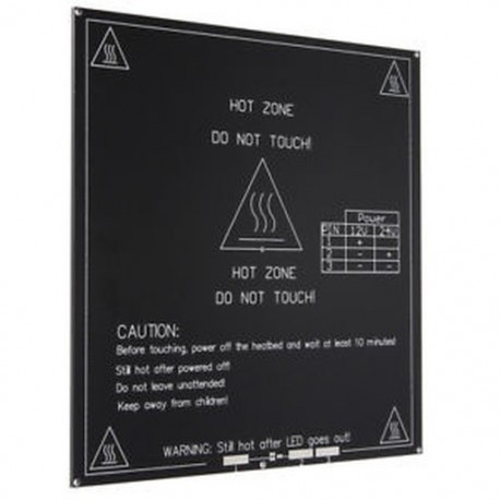 DualPower alumínium lemez PCB hőágy ágynemű RepRap Mendel Prusa 3D Printe C7J5