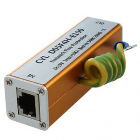 2X (Ethernet LAN RJ-45 RJ45 Túlfeszültségvédő Új elektronikus B9G8)