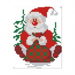 Keresztszemes készletek, Mikulás (4), 11CT lepecsételt, 16 cm X 19 vagy 6,24 hüvelykes X 7. B5M5