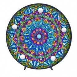 5D Diy Mandala teljes fúrással készült gyémántfényes világító lámpa strasszos hímzéssel D5D1