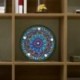 5D Diy Mandala teljes fúrással készült gyémántfényes világító lámpa strasszos hímzéssel D5D1