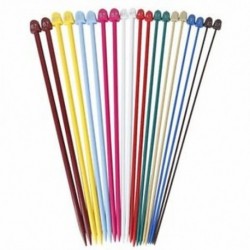 20 db 2,0-6,5 mm-es műanyag kötőtű készlet, 10 M B0G0 egyágú tűkkel