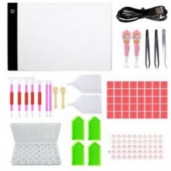 65 db DIY gyémántfestő szerszámok A4-es betétcsipesszel, USB kábel tartó St D2K4 ragasztóval
