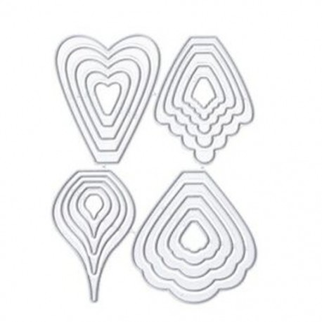 5X (Scrapbooking Lyukasztógép-sablon dombornyomásos sablonok I9M6