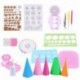 4X (19db DIY papír Quilling kézműves szerszámkészlet sablon csipesz-csapok SlotteH1S8